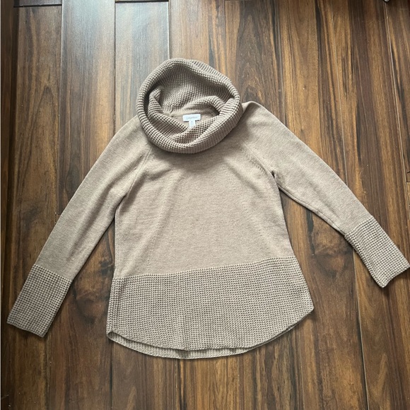 Calvin Klein Tan Off-Shoulder Sweater - Picture 8 of 8